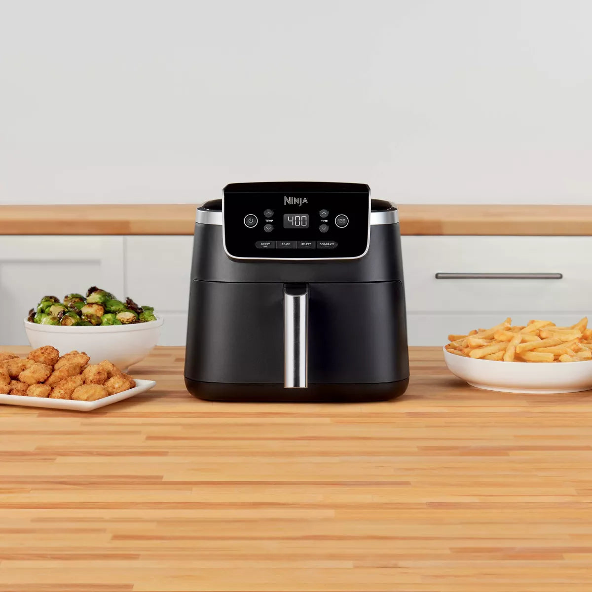 Ninja Air Fryer Pro 4-In-1 AF141: 5-Quart, 1750W, Dishwasher-Safe Parts, Gray, Metal & Plastic