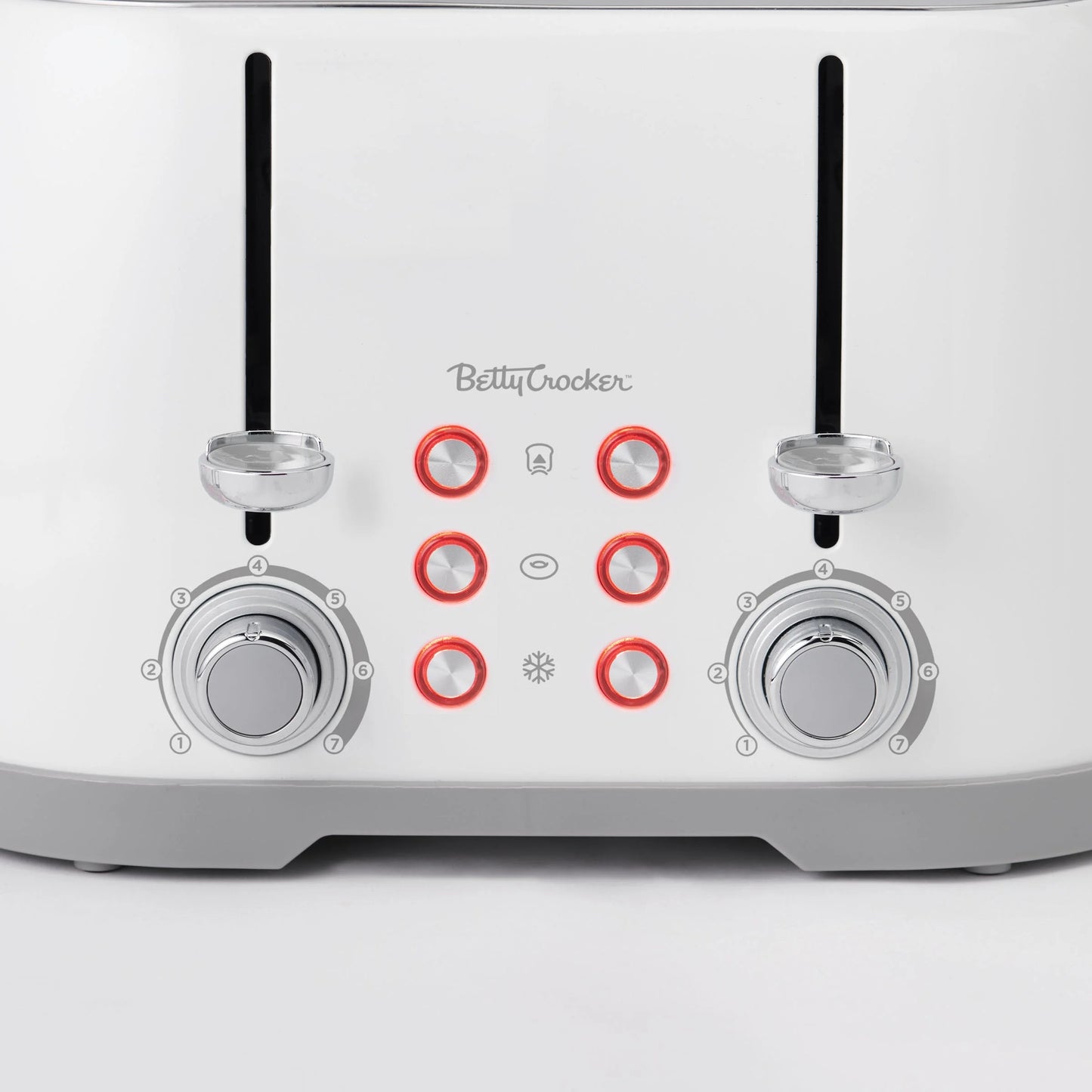 4-Slice Multi-Function Toaster, Toaster 4 Slice with Extra Wide Slots for Thick Bread, Bagel & Waffle, Toast Shade Control Dial, Slide Out Crumb Tray, White