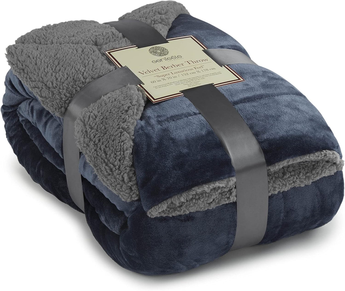 Sherpa Throw Blanket Super Soft Reversible Ultra Luxurious Plush Blanket, 50 X 60 Inches, Camel/White