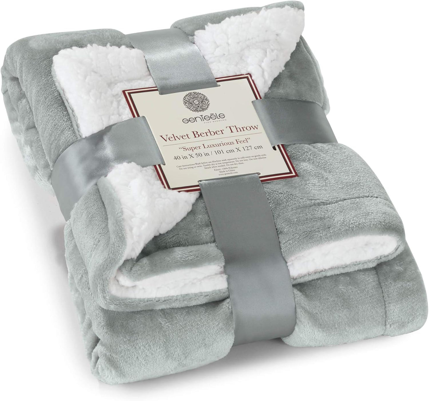 Sherpa Throw Blanket Super Soft Reversible Ultra Luxurious Plush Blanket, 50 X 60 Inches, Camel/White