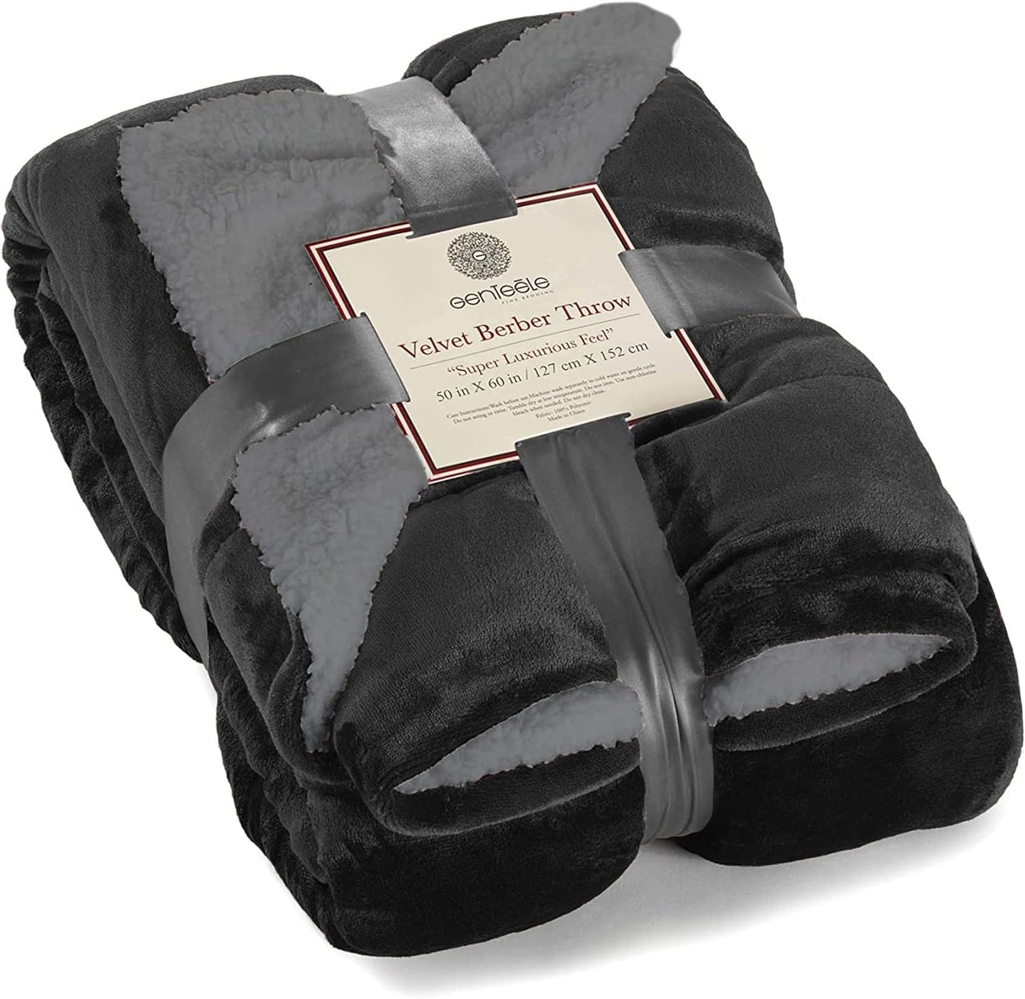 Sherpa Throw Blanket Super Soft Reversible Ultra Luxurious Plush Blanket, 50 X 60 Inches, Camel/White