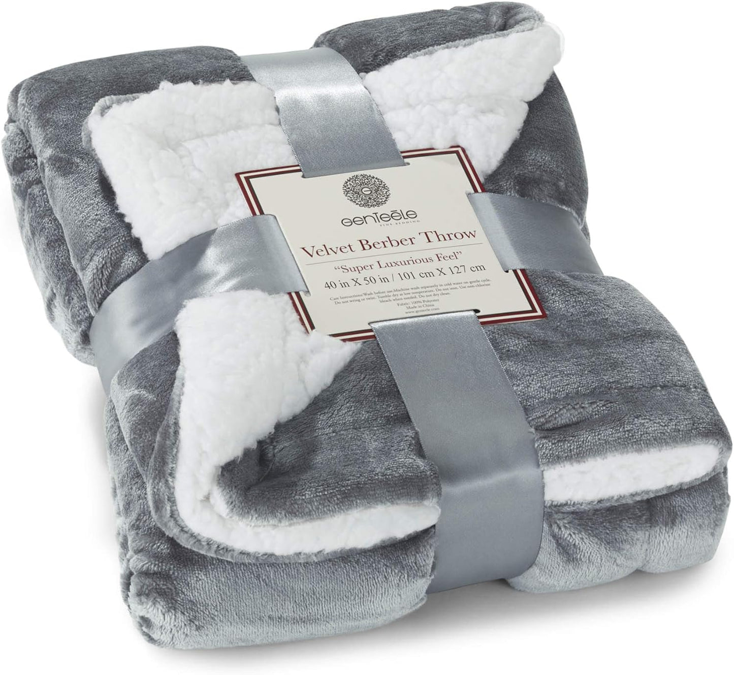 Sherpa Throw Blanket Super Soft Reversible Ultra Luxurious Plush Blanket, 50 X 60 Inches, Camel/White