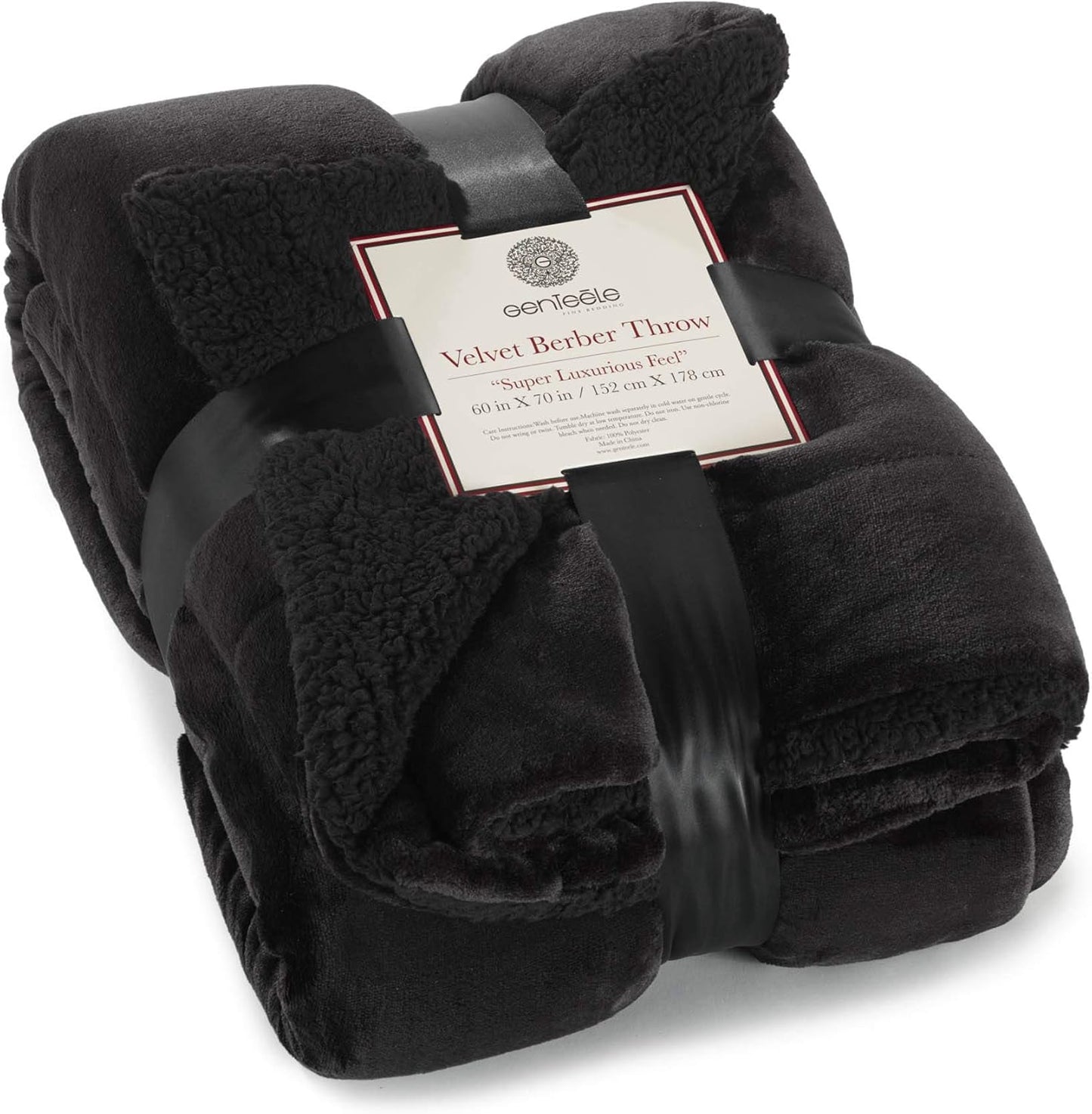 Sherpa Throw Blanket Super Soft Reversible Ultra Luxurious Plush Blanket, 50 X 60 Inches, Camel/White