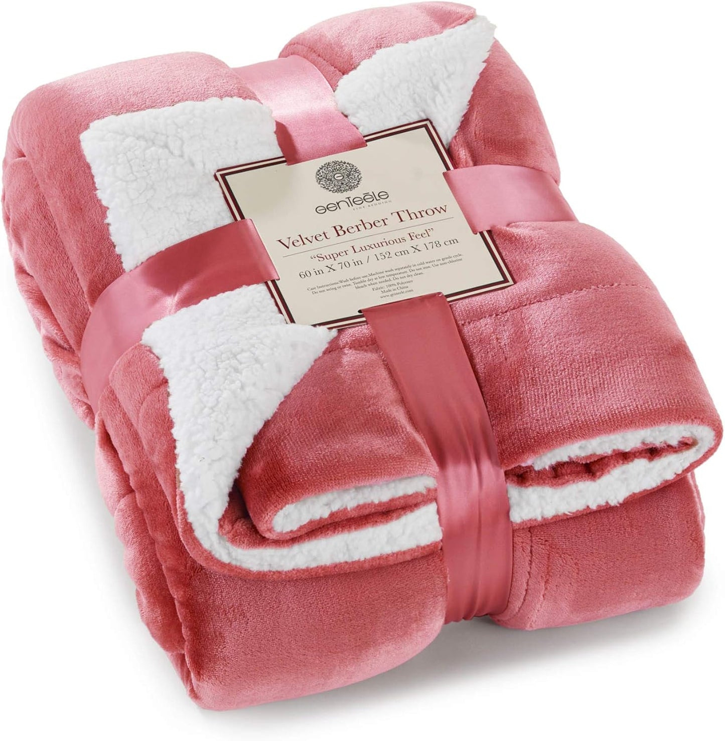 Sherpa Throw Blanket Super Soft Reversible Ultra Luxurious Plush Blanket, 50 X 60 Inches, Camel/White