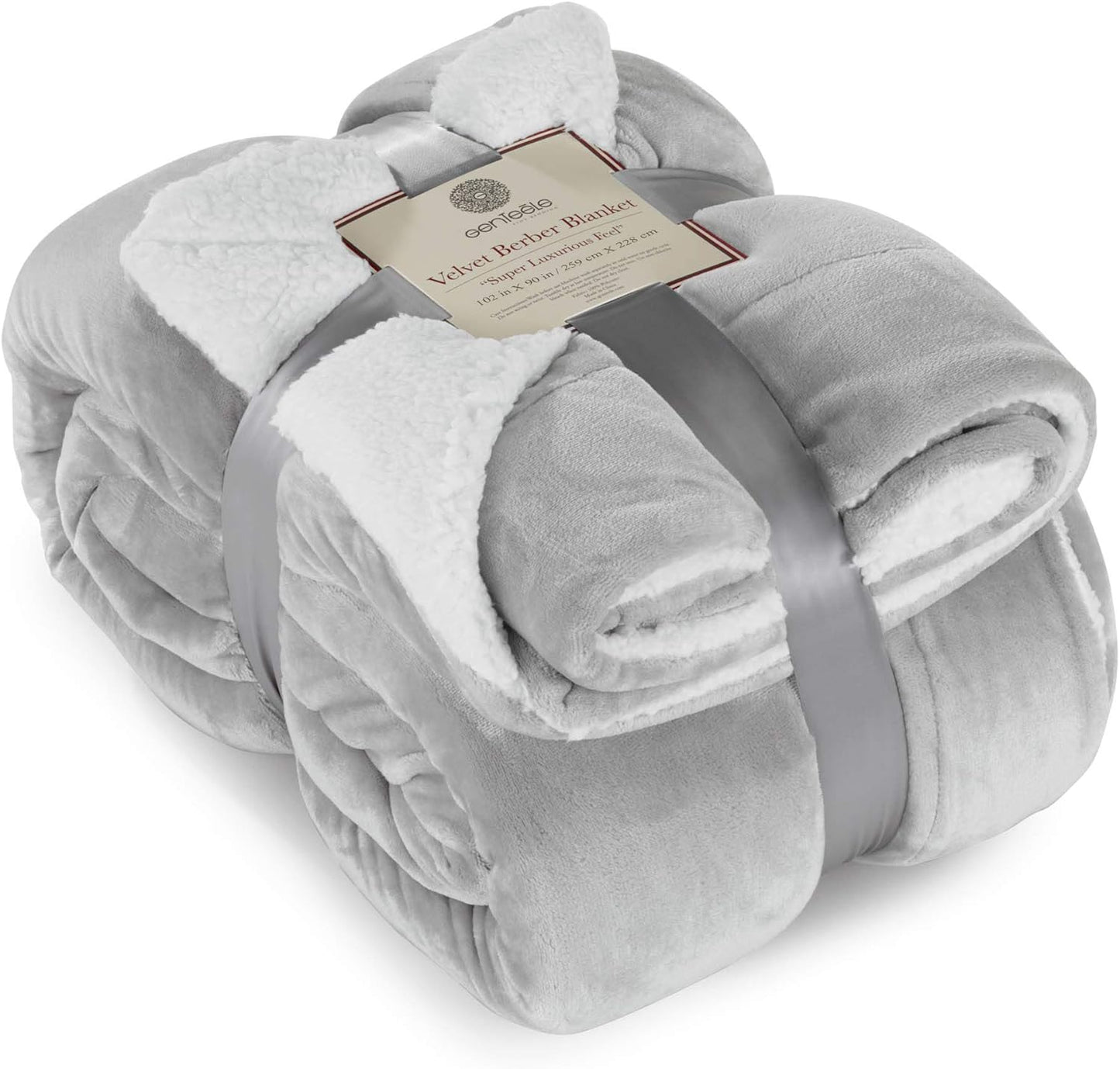 Sherpa Throw Blanket Super Soft Reversible Ultra Luxurious Plush Blanket, 50 X 60 Inches, Camel/White