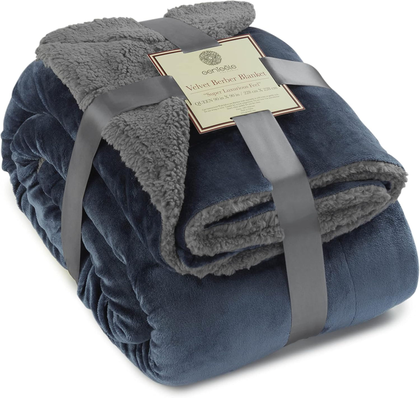 Sherpa Throw Blanket Super Soft Reversible Ultra Luxurious Plush Blanket, 50 X 60 Inches, Camel/White