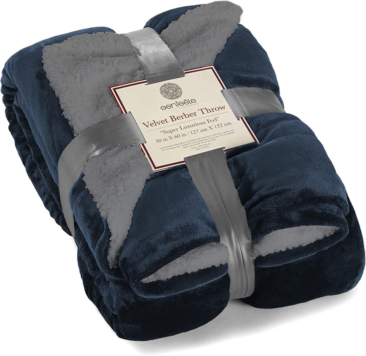 Sherpa Throw Blanket Super Soft Reversible Ultra Luxurious Plush Blanket, 50 X 60 Inches, Camel/White