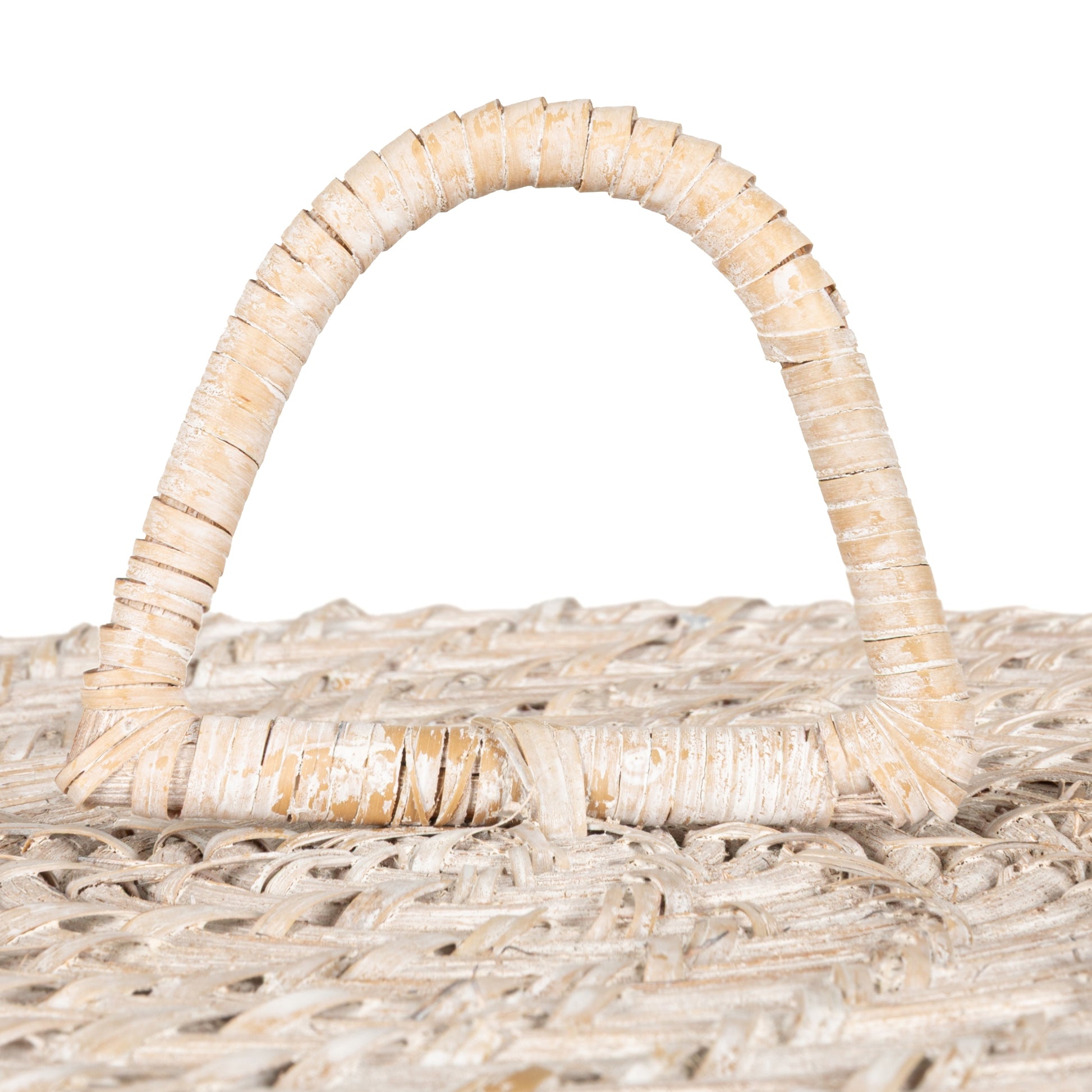 Hand-Woven Rattan Wicker Storage Baskets with Lids, Set of 2