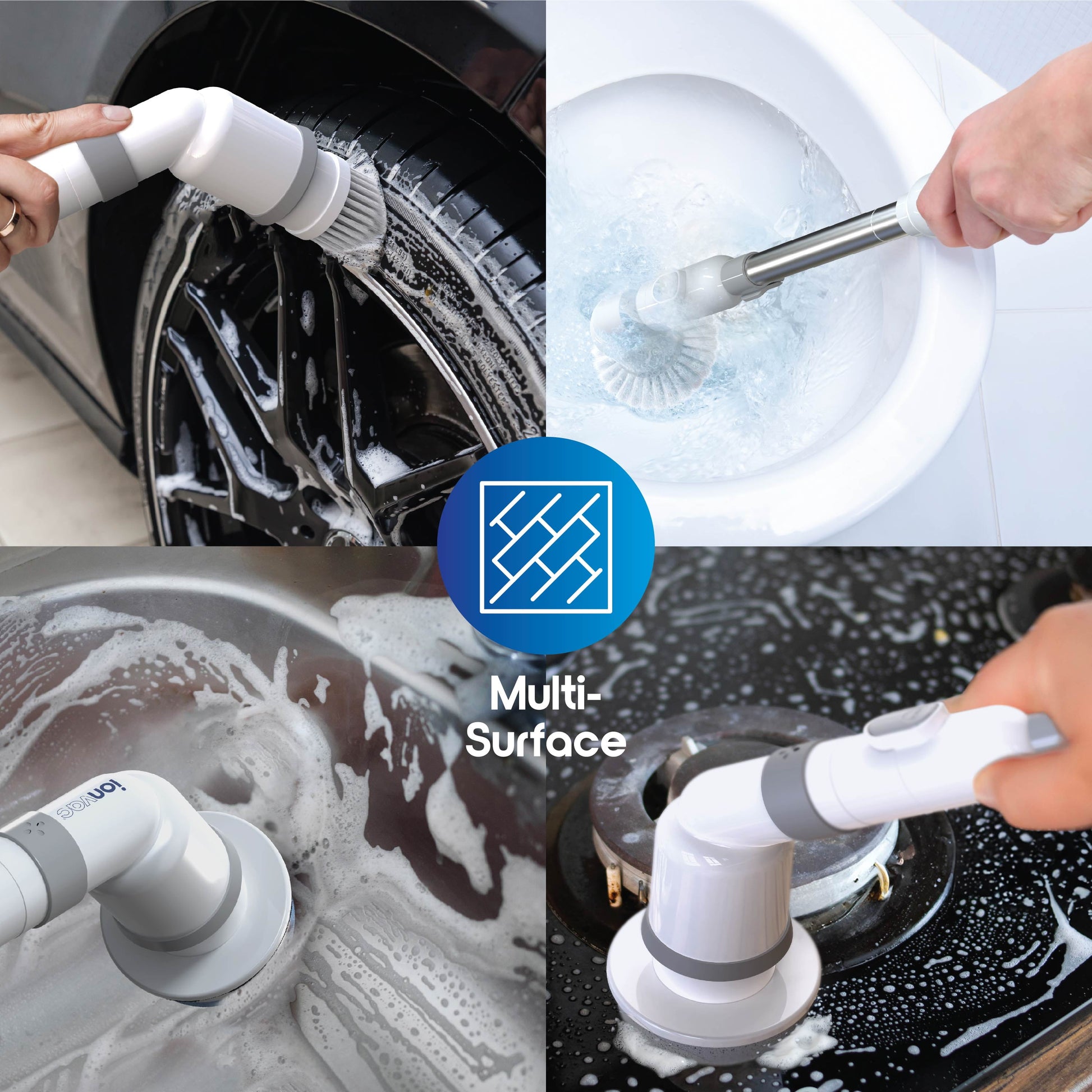 Scrub It Electric Spin Scrubber, Multi-Surface Rechargeable Cordless Scrub Brush with 9 Cleaning Brush Heads