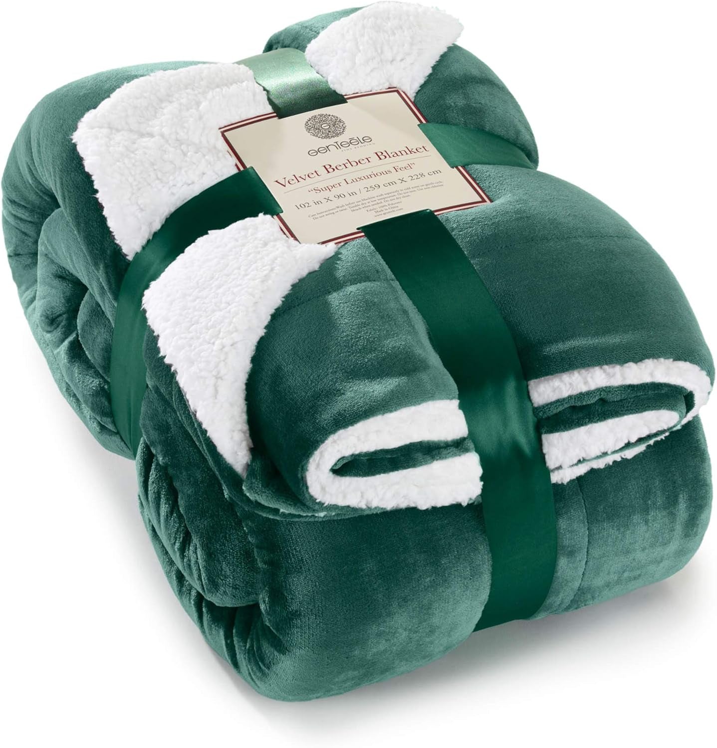 Sherpa Throw Blanket Super Soft Reversible Ultra Luxurious Plush Blanket, 50 X 60 Inches, Camel/White