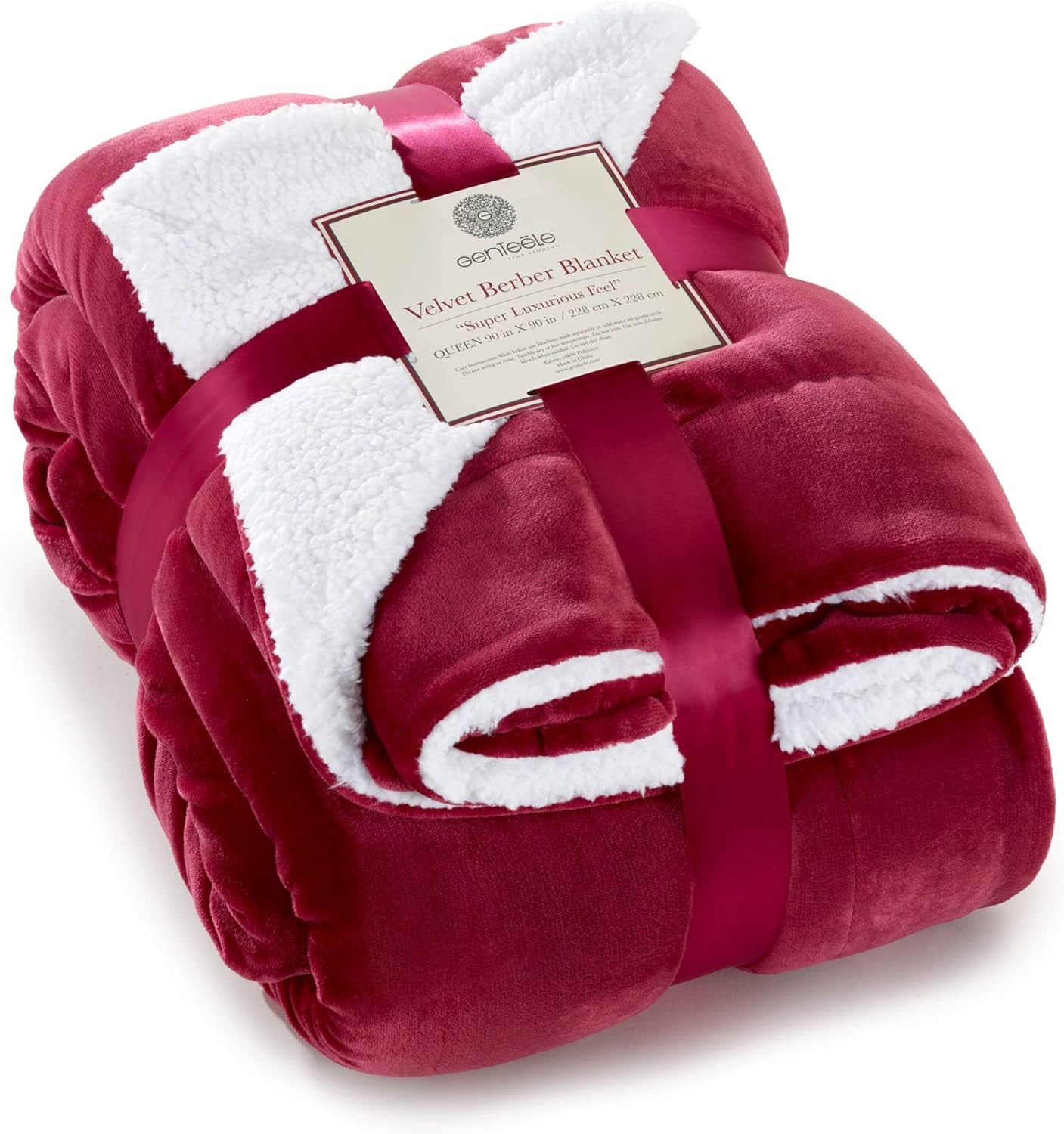 Sherpa Throw Blanket Super Soft Reversible Ultra Luxurious Plush Blanket, 50 X 60 Inches, Camel/White