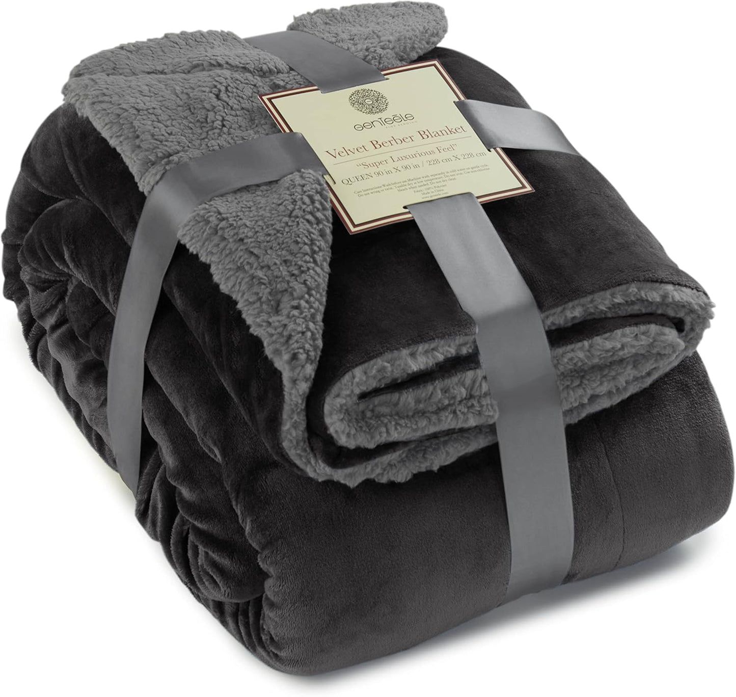 Sherpa Throw Blanket Super Soft Reversible Ultra Luxurious Plush Blanket, 50 X 60 Inches, Camel/White