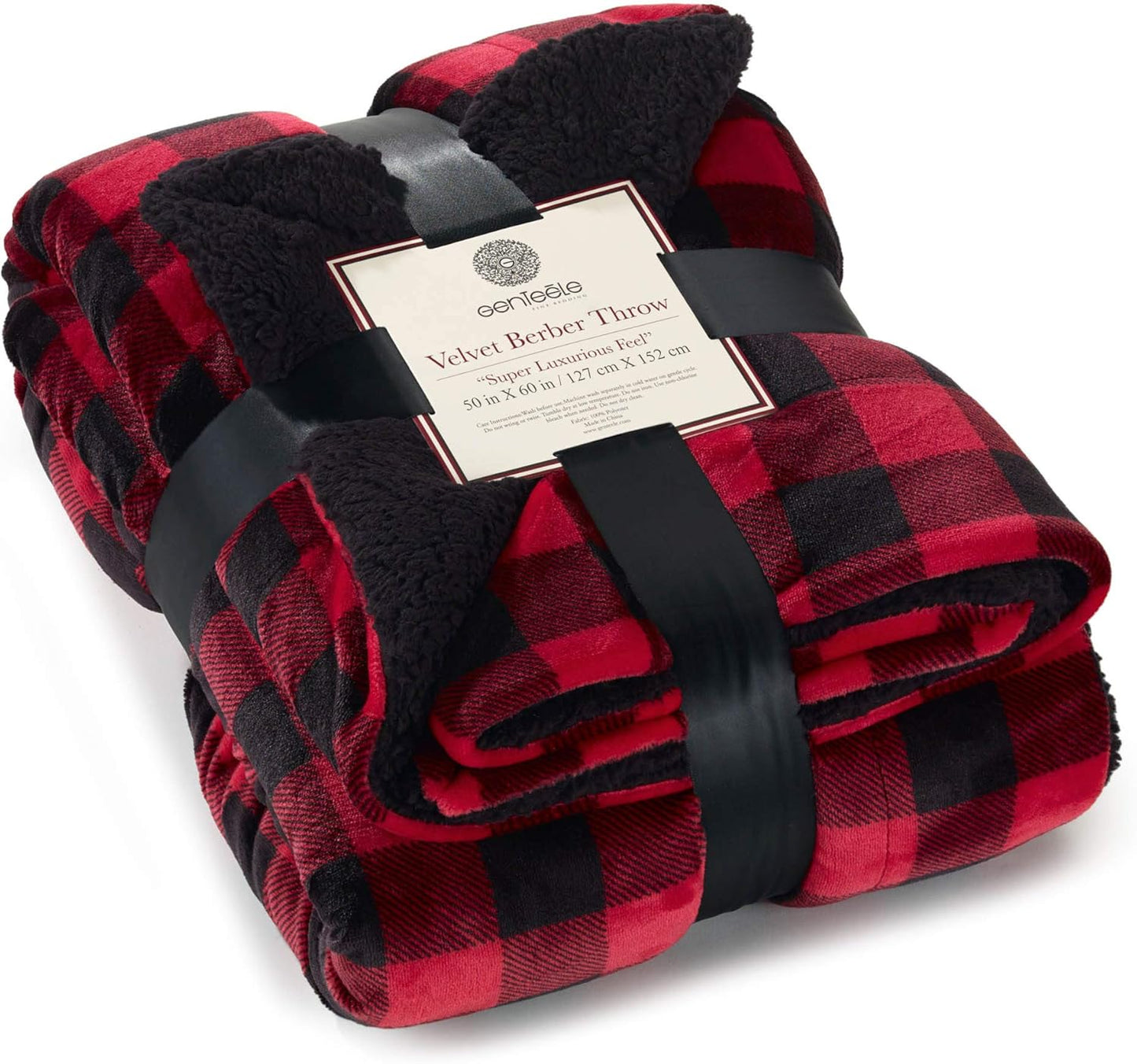 Sherpa Throw Blanket Super Soft Reversible Ultra Luxurious Plush Blanket, 50 X 60 Inches, Camel/White