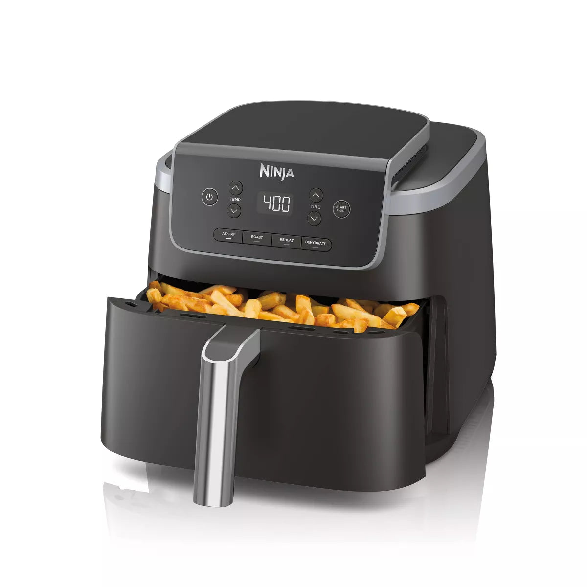 Ninja Air Fryer Pro 4-In-1 AF141: 5-Quart, 1750W, Dishwasher-Safe Parts, Gray, Metal & Plastic